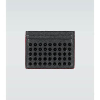 Luboting light luxury men's kios long nail leather card holder black one size