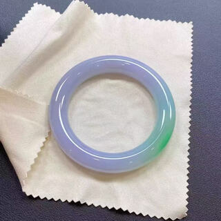 Myanmar ice jade spring color bracelet round strip floating flower jade bracelet jade violet jade bracelet a genuine women