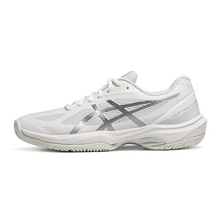 Asics new court hunter ff women's speed badminton shoes breathable ball shoes white/silver gray 39