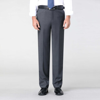 Goldlion g+ jinlilai spring and autumn new style wool men's trousers with vertical sense wool suit trousers business formal wedding trousers trousers gray (no pleats) 29