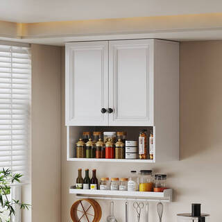 Fantasy honeycomb aluminum alloy kitchen wall cabinet wall cabinet custom wall-mounted integrated cabinet balcony bathroom wall storage hanging two doors length 60 depth 35 height 80cm color remarks