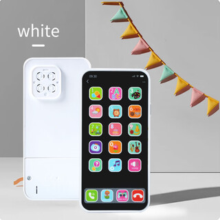 山头林村跨境英文版儿童手机玩具早教触屏仿真电话学习 白色