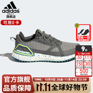 Adidas golf shoes for men and women, low-cut outdoor sports and leisure new breathable, comfortable and cushioned golf shoes fz1025 gray/lemon yellow/light gray 40 (uk7.0)