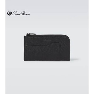 Loro piana luxury men's extra leather card holder black one size