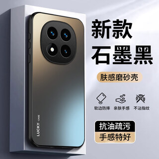 Redmi note15pro+ mobile phone case suitable for dust areas xiaomi redmi new frosted soft edge protective cover lens all-inclusive anti-fall shell anti-fingerprint wear-resistant high-end simple men and women graphite black-lucky case ag skin-feel matte redmi note15pro+