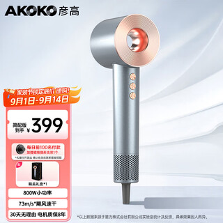 Yangao akoko yangao hair dryer for home dormitory students 800w negative ion hair care high speed low power 500w gift birthday gift for women simple version - glacier silver (800w)