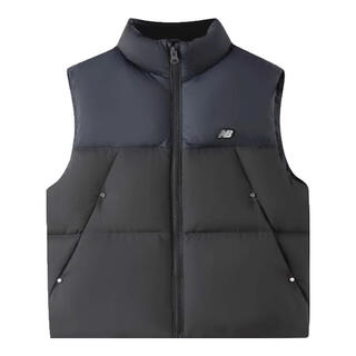 New balancenew balance nb25 winter new style children's men's and women's autumn and winter three-proof warm down vest nd7jf4e063 nd7jf4e063-bk 110 cm