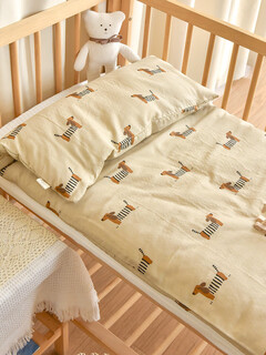 Anyoubi baby cotton mattress summer thin newborn baby pure cotton gauze mat kindergarten children's warming mattress small dachshund-thin cotton thickness about 1.5cm 56*100cm