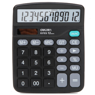 Deli 837es desktop calculator (black) (1 unit)