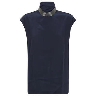 Brunello cucinelli light luxury women's shirt blue 20 | s