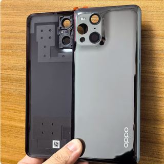 Suitable for oppofindx3 original mobile phone back cover findx5pro glass pure original disassembly battery cover back case findx3/x3pro-mirror black glass back cover