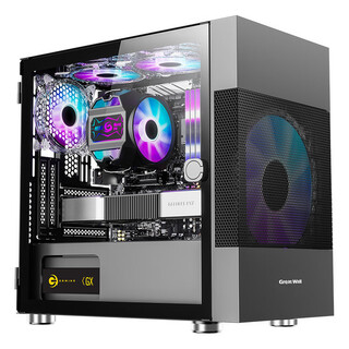 Great wall archimedes 1 black computer case (ultra wide body/matx small board/240 water-cooling position/glass full side penetration/20cm fan position/5080 graphics card)