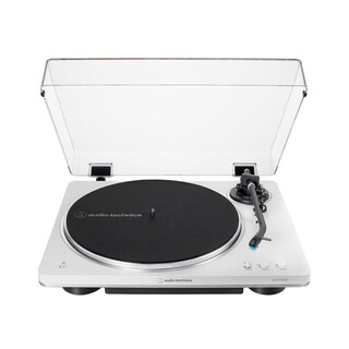 Audio-technica bonded straight automatic belt driven turntable vinyl record player retro bluetooth record player lp70xbt ws white wireless bluetooth