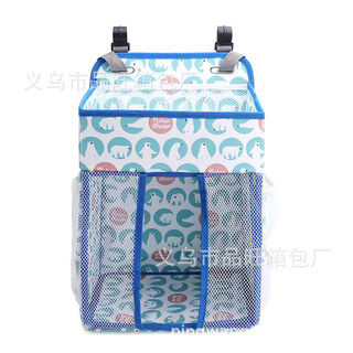 Bedside diaper hanging wall storage bag, baby diaper storage bag, baby storage hanging bag, stroller hanging bag, blue