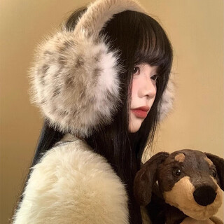 Memaru furry earmuffs to prevent cold women's winter plush earbags warm earmuffs anti-freeze ear warm windproof earmuffs earmuffs coffee color