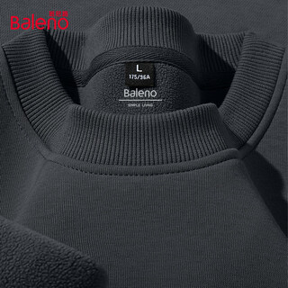 Baleno sweatshirt men's winter trendy american retro round neck men's jacket loose thick velvet warm youth long sleeve