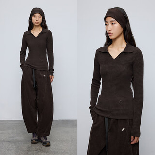 Semi-circular sheep wool blended yarn original women's clothing sports 2025 autumn and winter loose v-neck slim sweater for women gray (pre-sale) m