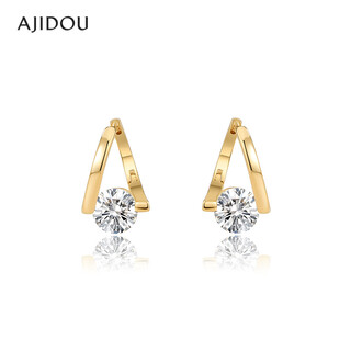 Ajidou ajidou earrings women's french earrings light luxury ear buckle accessories niche high-end earrings hoop earrings gold