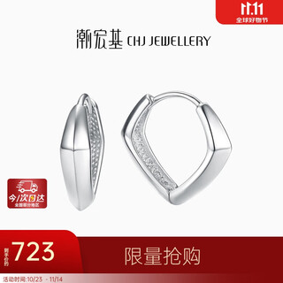 Trendy acer royal fan geometry pt950 platinum earrings women's earrings birthday gift pricing single model about 1.4g