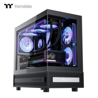 Thermaltake (tt) steel shadow s-m sea view room chassis computer host black (m-atx motherboard/supports 360 water cooling/9 fan positions)