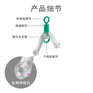 Kaooseen sub-line anti-tangle new figure eight ring connector bifurcated fishing gear spring supplies fishing accessories boxed anti-tangle eight figure ring bag 1 piece