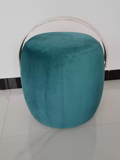 Shantou lincun nordic casual portable bucket round stool modern simple entrance shoe changing stool dressing table cosmetic stool meeting negotiation stool light gray fabric