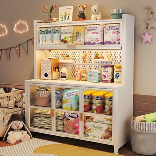 Yingyan baby feeding table storage cabinet baby products storage rack multi-functional floor-standing multi-layer large capacity storage cabinet five layers white fully equipped length 60cm-formaldehyde-free