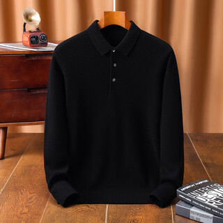 Antonio 600g heavyweight thickened & 100% sheep sweater business casual men's polo shirt autumn and winter thickened sweater