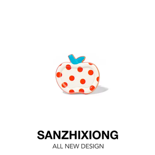 Yusenyi apple car perfume creative car air vent aromatherapy clip acrylic car interior decoration supplies car aromatherapy apple air vent perfume red wave dots white background 1g