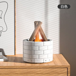 Lzjv cross-border simulated flame aromatherapy machine creative campfire atmosphere lamp household small office flame humidifier aromatherapy machine white campfire aromatherapy machine