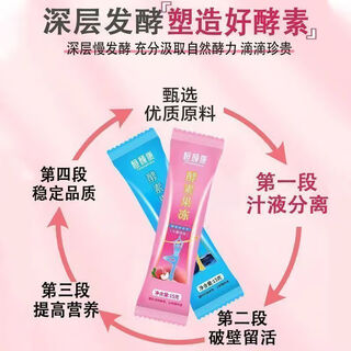 【酵醒元气】恒颜康酵素果冻水蜜桃蓝莓味增强版益生菌酵素青梅子 40条强劲款一条见效水蜜桃味