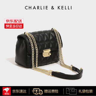 Charlie&kelli brand ck light luxury bag women's bag 2025 new small square bag single shoulder crossbody bag chinese valentine's day gift for women black jingcang suda gift bag packaging