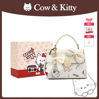 Cow&kitty authentic hello kitty 2025 new cute style women's handbag shoulder women's bag crossbody bag birthday gift for girls white pendant gift box 21.5-9-16