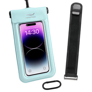 Mobile phone waterproof bag floating touch screen diving swimming bag 68 inches apple huawei universal waterproof arm bag sky blue large size universal