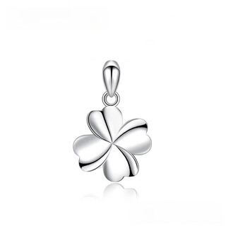 Mhfdo old phoenix old phoenix plated pt950 platinum diamond pendant plated 18k pure white gold necklace four-leaf clover pendant (requires chain to be photographed separately)