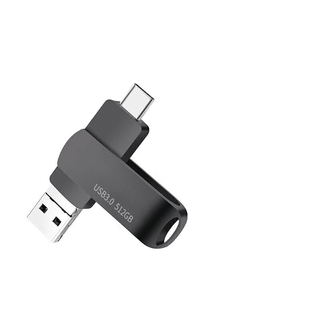 手机安卓电脑通用优盘高速3.0三合一大容量1T金属定制u盘 黑色 三合一接口512G