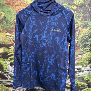 Gamma kaz ice silk sun protection clothing, thin, breathable and quick-drying, anti-mosquito sea fishing lure fishing sun protection clothing, sun protection clothing. moonlight blue xl (140-160jin jin equals 0.5kg)