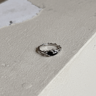 He jian bow tail ring little finger unique design branch silver tail ring men and women little finger ring niche light luxury high-end open dead branch tail ring opening