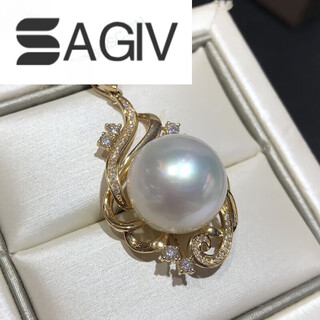 Sagiv australian white pearl pendant 1415mm gold inlaid with south sea white pearls, exquisite quality 1415mm 15mm