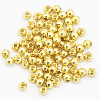 18k gold diy bracelet with versatile accessories, gold beads, round pearls (3mm, 10 pieces), no demoulding 0279