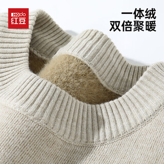 Hodo all-in-one velvet 2025 autumn and winter new half turtleneck sweater for men plus velvet warm knitted bottoming sweater