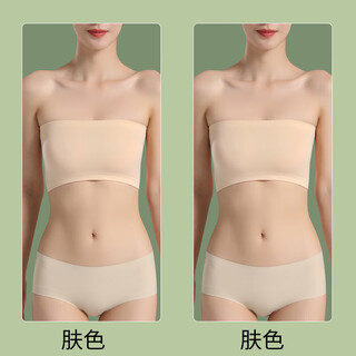 Fentonxia thin strapless non-slip and anti-exposed big breast revealing underwear for women beauty back wraps large size bra bandeau anti-slip and anti-exposed skin color + skin color 2xl 171-220jin jin is equal to 0.5 kg