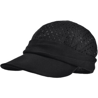 Kenmont autumn and winter lace hollow double-layer cotton upgraded duck beret female british fashion new painter hat black m suitable for head circumference_55c-58cm (adjustable)