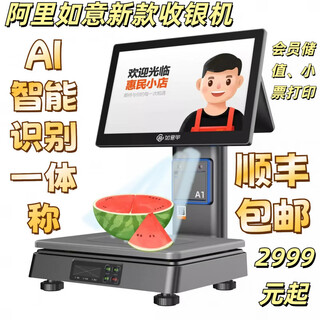 Aibart alibaba retail ruyi cash register t6 dual-screen touch face scanning ai intelligent recognition lifelong ai weighing integrated cash register (official standard configuration) official standard configuration