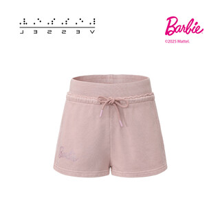 XVESSEL芭比联名系列短裤女粉色烫钻辣妹风新款裤子时尚百搭 芭比联名烫钻短裤 Y25SS807P XS