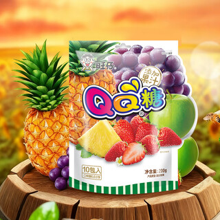 Wangwang wangzai qq candy 200g, mixed flavor, contains 10 sachets, office snacks, soft candies