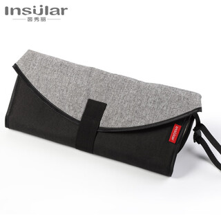 Insular new diaper pad, baby diaper pad, waterproof, washable, large baby diaper changing pad, portable diaper pad, urine bag, mica black, one size fits all