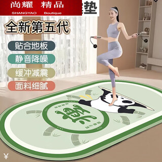 Zailu jump rope yoga mat, soundproof and shock-absorbing, indoor sports, non-slip grip, thickened jumping exercise, pilates, fitness dance mat, thickened non-slip bottom dance mat-01a type, 60x120cm, dedicated for fitness and abdominal strengthening