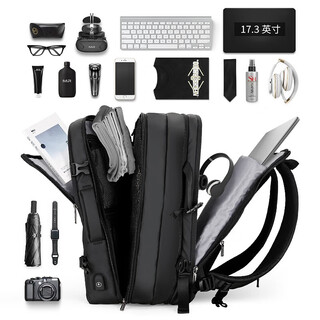 Marco leiden schoolbag expandable backpack large capacity business travel backpack computer bag men mr8057 cool black supreme version