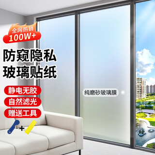 Cuttlefish frosted glass privacy film bathroom window anti-peeping sticker 1.2*3m light-transmitting and impermeable new year's day gift